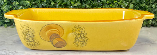 Vintage 70's LOS ANGELES POTTERIES MUSHROOM BREAD LOAF BAKING OVENWARE