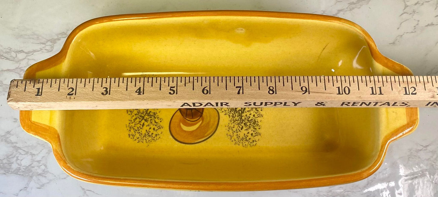 Vintage 70's LOS ANGELES POTTERIES MUSHROOM BREAD LOAF BAKING OVENWARE