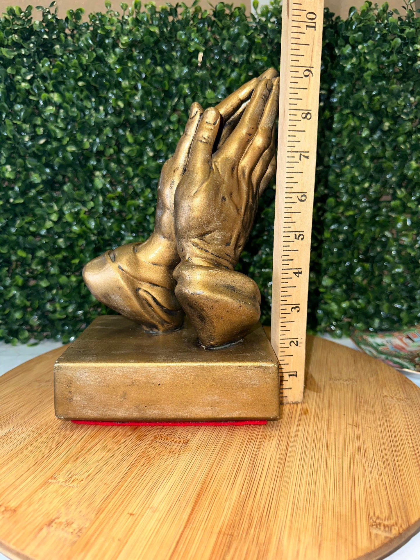 Large gold praying hands sculpture VINTAGE RELIGIOUS