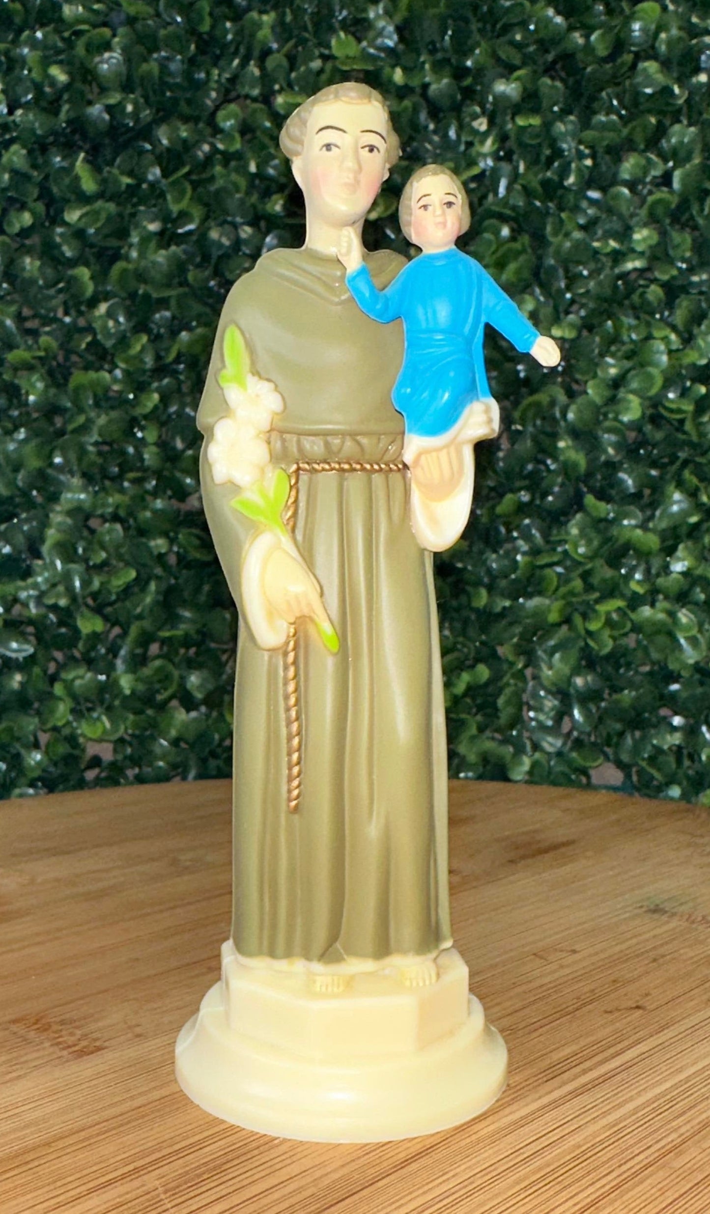 CELLULOID ST. ANTHONY AND CHILD RELIGIOUS FIGURE